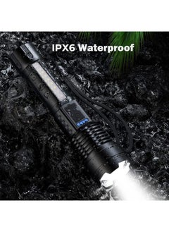 Generic White Laser Flashlight COB Side Light Warning Work Light Outdoor Super Bright Waterproof Strong Light Flashlight-Color:A76-p50 Aluminum Head [built-in 1200 Ma + Wiring]  - Image 3