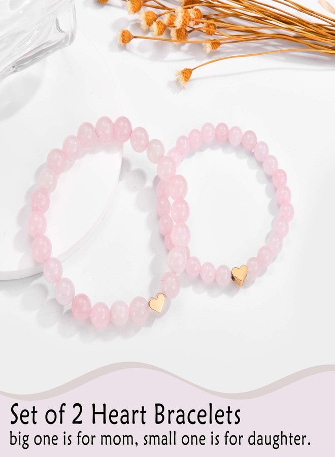 FIEEFX Mother Daughter Bracelets, Set of 2 Mommy And Me Mothers Day Gifts for Mom, Graduation First Day of Kindergarten Back to School Gifts for Daughter, Easter Christmas Stocking Stuffers Valentines Gift - Image 2