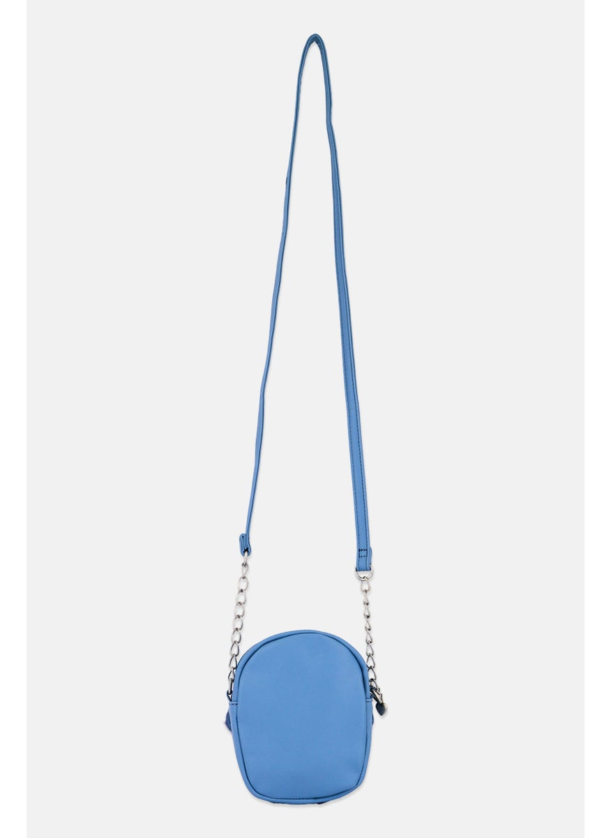 OMG Accessories Kids Girl Flux Fur Mini Cross Body Bag 16 H x 12,5 L x 5 W cm, Blue Combo  - Image 2