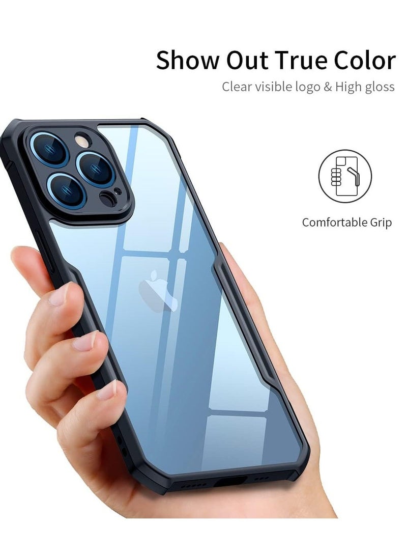 Xundo Clear Case for iPhone 13 Pro Max | Premium Rugged | Durable Shock-absorbing Frame | Black Border | Thermoplastic Polyurethane | Airbag Anti-drop Protection - Clear - Image 5