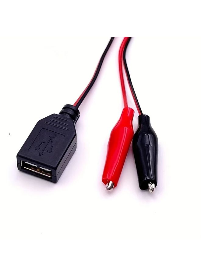 2pcs Male And Female Alligator Clip Test Leads With USB Connector Cables - Image 4