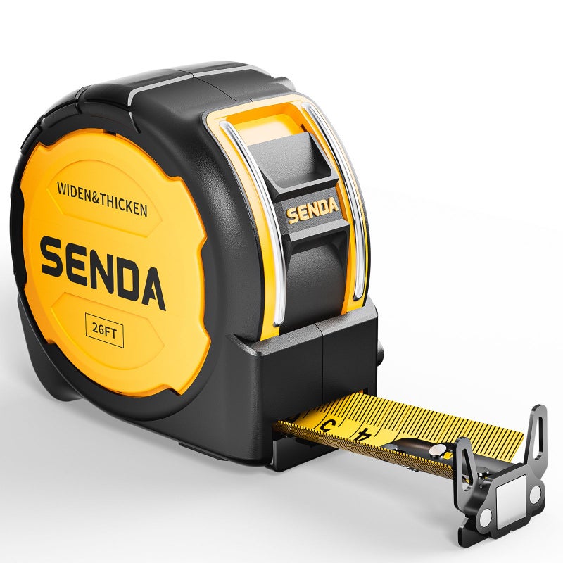 26 Ft Industrial Tape Measure Stainless Steel Waterproof Magnetic Hook Non Slip Heavy Duty Retractable Ruler Thumb Lock - Image 3