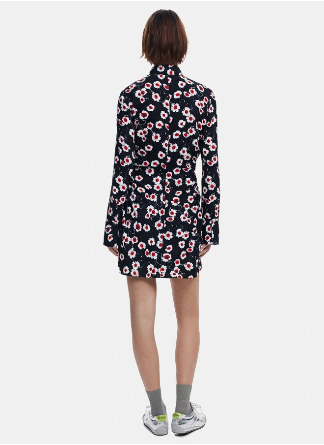 DESIGUAL - Short floral shirt dress - Image 1
