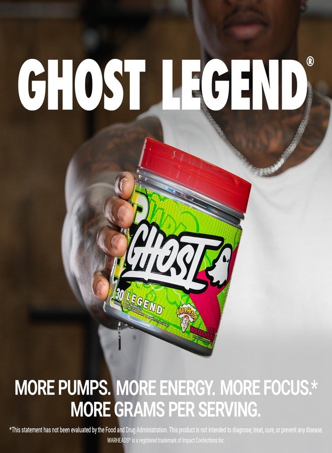 GHOST Legend Pre-Workout Powder, Warheads Sour Watermelon - 30 Servings – Pre-Workout for Men & Women with Choline, L-Citrulline, & Beta Alanine for Energy & Focus - Image 2