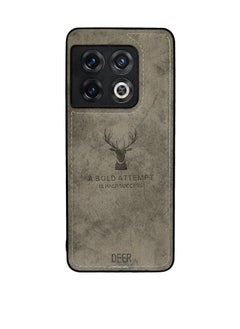 Soft Texture Digital Patterned TPU Cloth Dirt-Resistant, Antishock, Anti-Fingerprint, Full Body Protective Case for One Plus 10 Pro (Gray)