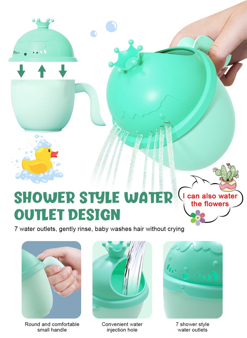 أوربازار مجموعة استحمام الطفل المكونة من 3 قطع، كوب استحمام، قبعة استحمام الطفل، أغطية أذن مقاومة للماء، شامبو وحمام آمن، مناسبة للأطفال الصغار والرضع والأطفال - Image 4