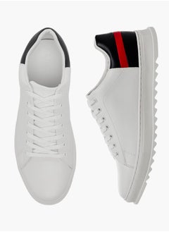Men Solid Lace-Up Sneakers