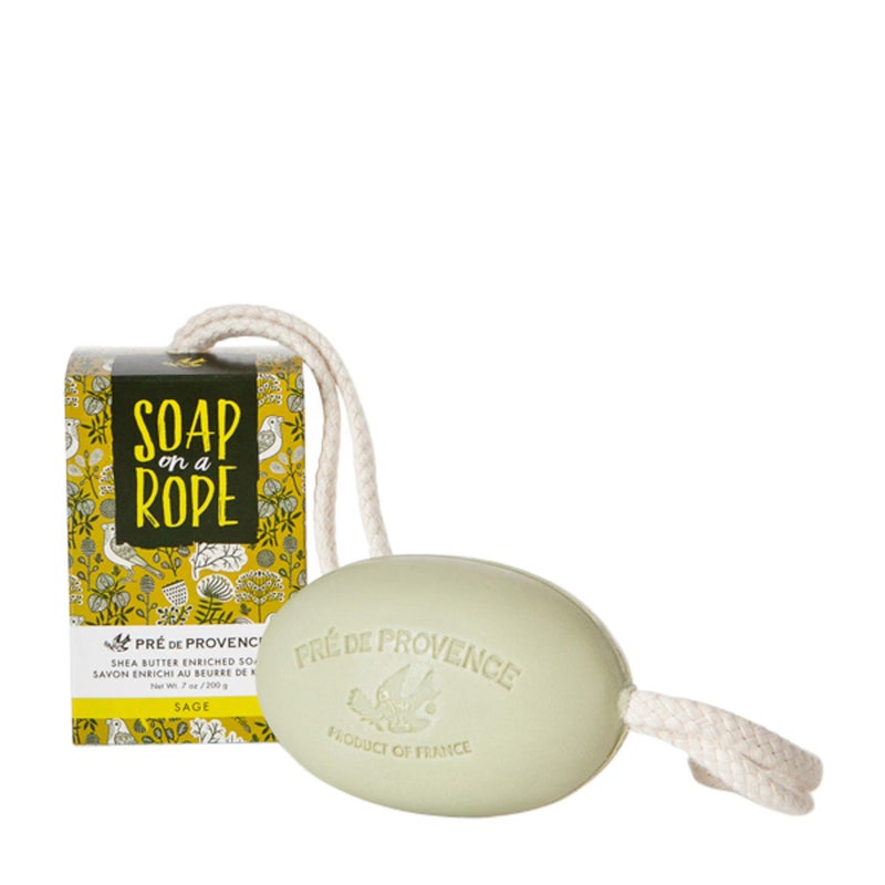Pre de Provence Soap On a Rope, Sage, 200 Gram - Image 1