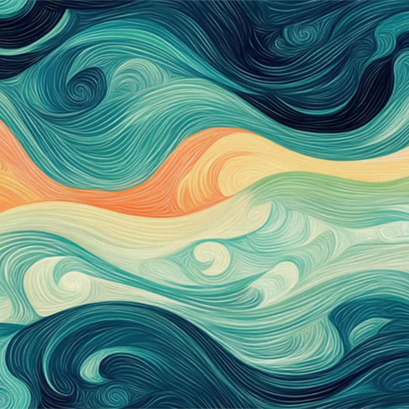 HOMETITUTE Sunset Swirl Landscape Wallpaper Peel and Stick Contact Paper Wall Marble Paper Stick 118.1" x 17.7" Self Adhesive Removable Vinyl Wall Covering Bedroom Kitchen Bathroom Home Decor - Image 4