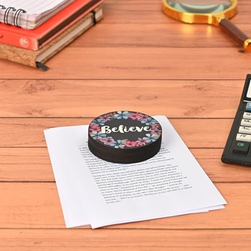 Gift Kya De GKD Wooden Paperweights - Paper Weight for Office Table Stylish Paper Weight, Decorative and Functional Office Accessories with Distinct Designs, Quality Wooden Desk Decor (Believe) - Image 1