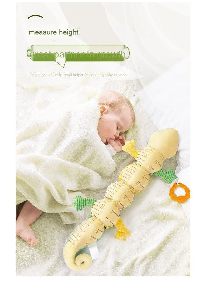 Baby Toys, Infant Stuffed Animal Musical Toy with Teether, Rattle, Textures and Crinkle - Montessori Sensory Activity Soft Height Gauge Toy for Tummy Time Newborn Babies Gifts, Chameleon - Image 5