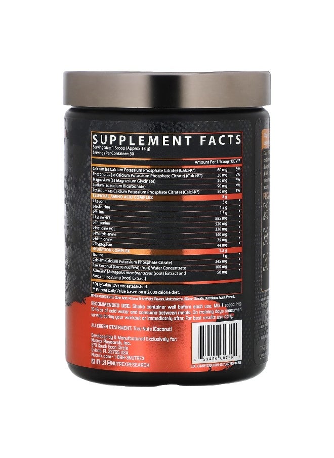 Nutrex Research Nutrex Research, EAA+ Hydration, Blood Orange, 13.76 oz (390 g)  - Image 2