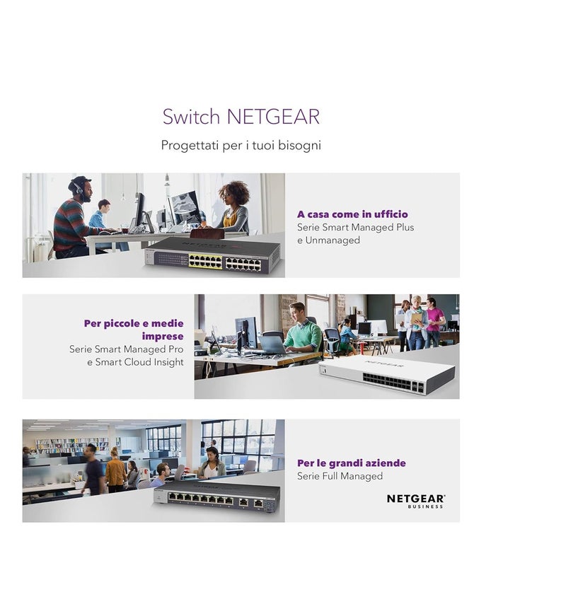 نت جير GS108LP Unmanaged Gigabit Ethernet (101001000) Power over Ethernet (PoE) 1U Black Grey Black - Image 4