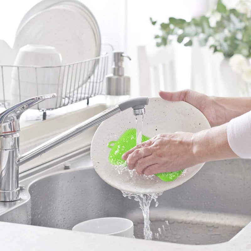 OstWony 3PCS OstWony Silicone Dish Sponges, Super Food-Grade Silicone Sponges, Multi-Purpose and Efficient Sponge Kitchen Gadgets, Especial Delicate Kitchen Sponge Brush - Image 4