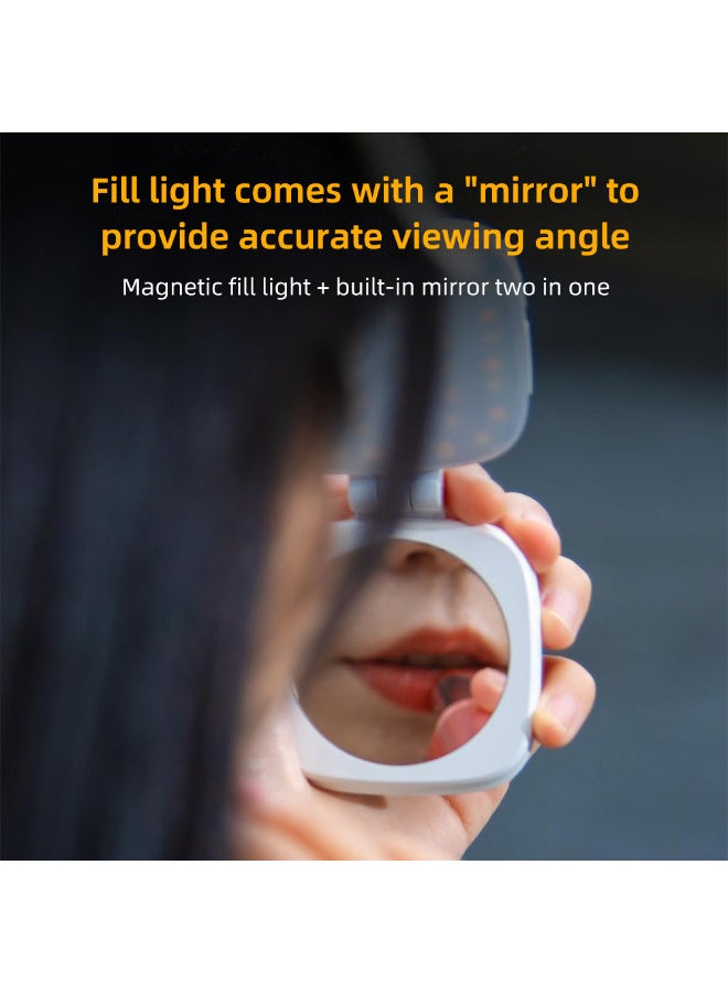 KADRAMA Magnetic Selfie Light, Built-in makeup mirror black,TikTok, Video Recording, Live Stream,Makeup, Camera, Laptop - Image 4