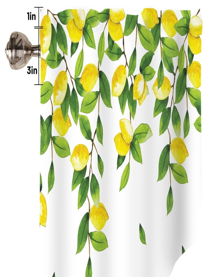 AYTTBIS Lemon Swag Curtain Valance for Windows,Yellow Green Window Treatments Short Swag Topper for Kitchen Windows Bathroom Bedroom,28 x 36 Inch - Image 4