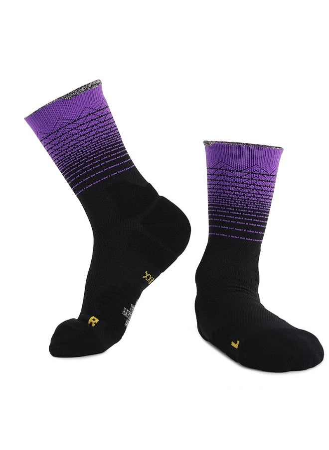 KUYING Fashion Anti Slip Breathable Sports Socks Three Piece Set 