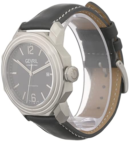 Gevril Men's Canal St Automatic Watch, Genuine Leather Strap - Image 4