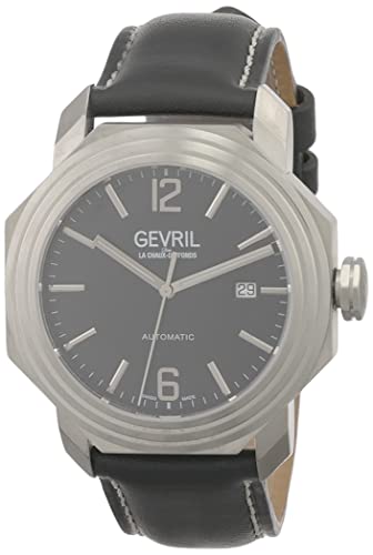 Gevril Men's Canal St Automatic Watch, Genuine Leather Strap - Image 1