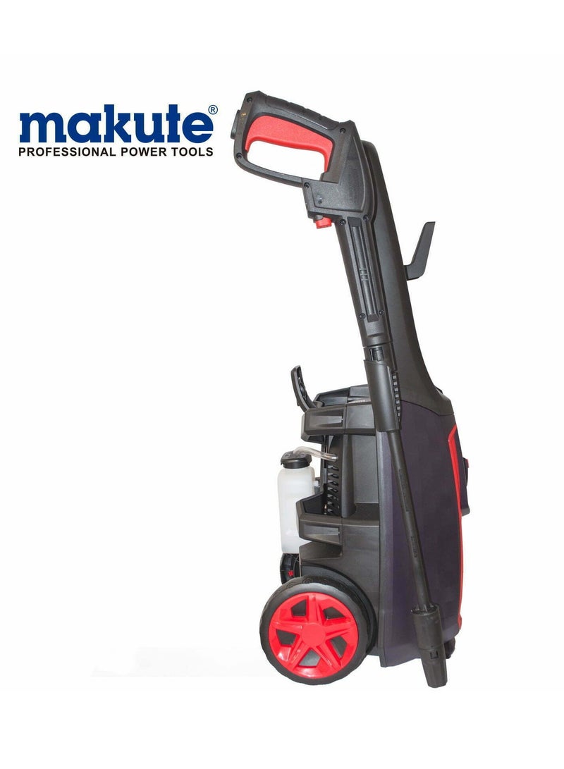makute High-Performance 2000W Pressure Washer with TSS and Lock System - Ideal for Home, Garden, and Car - 140 Bar - Red/Black - Image 2