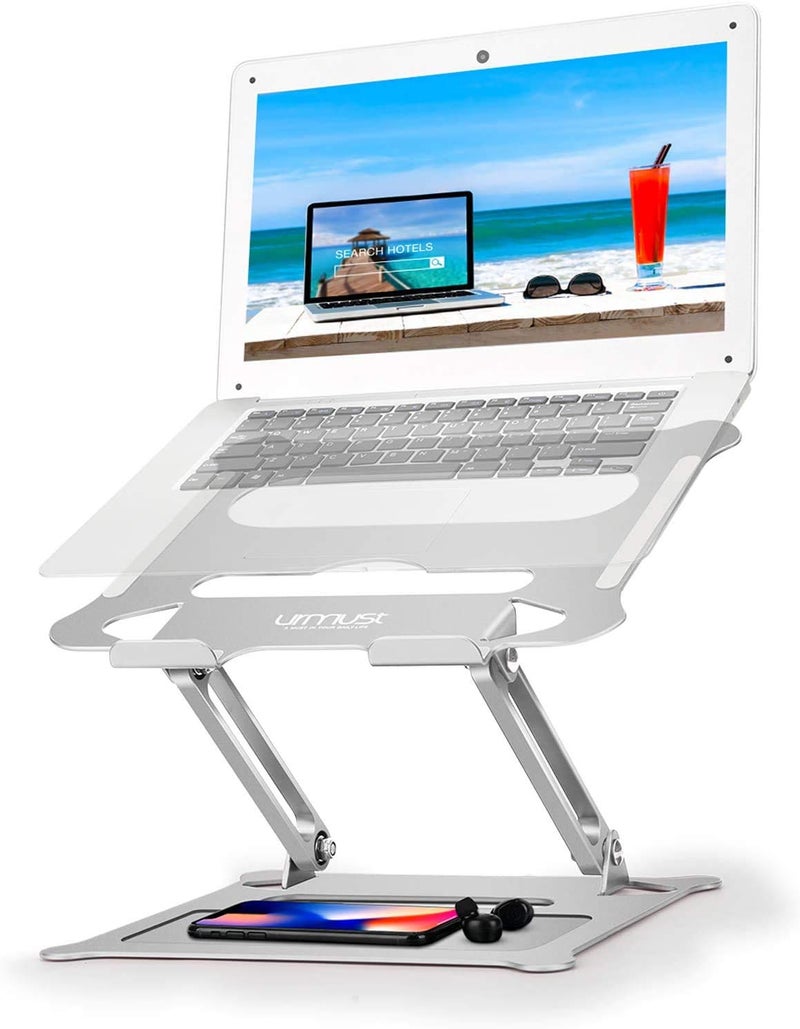 Gadget Wagon Multi Angle Laptop Riser Stand for Desk Adjustable Perfect View Ergonomic Cooler DJ Office Home