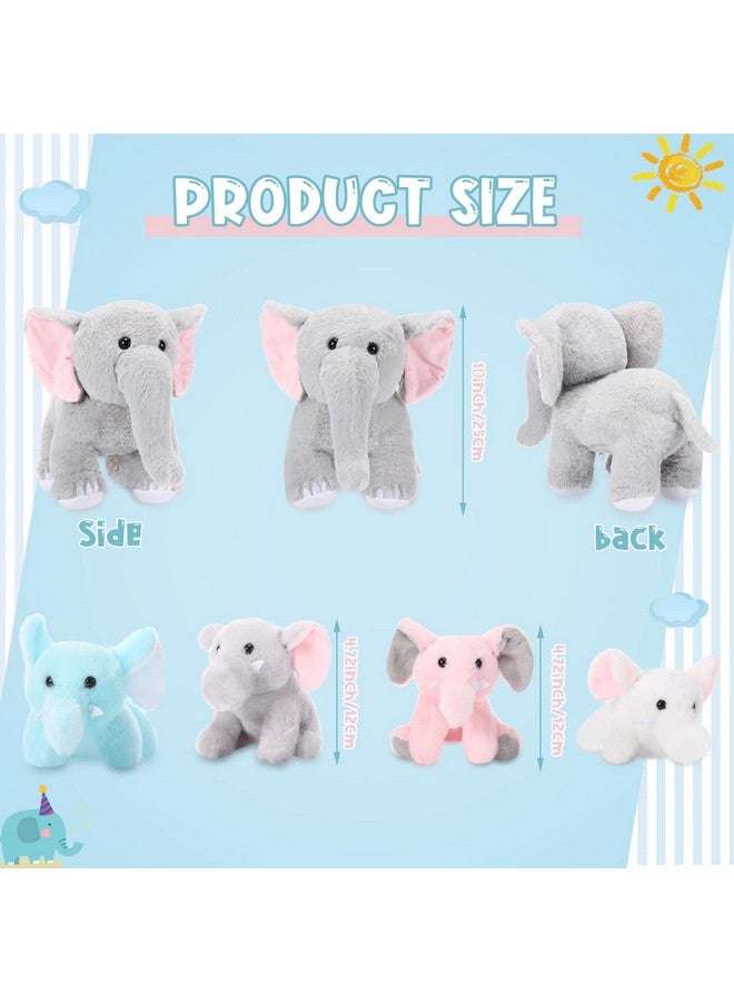 Skylety 5 Pcs Plush Elephant Stuffed Animals with Babies, Mommy Elephant with 4 Plush Baby Soft Elephants Animals Play Set for Party Supplies, Favors, Decorations, Stocking Stuffers(Multicolor) - Image 2