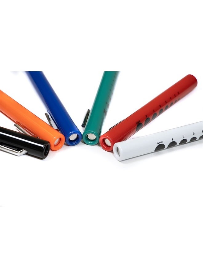 PRIMACARE DL-9224 Pack of 6 Disposable Diagnostic Penlight with Imprinted Pupil Gauge, Lightweight and Moulded Plastic Body Medical Pen Light for Nurse, Student, Doctors EMT, Multicolor  - Image 2