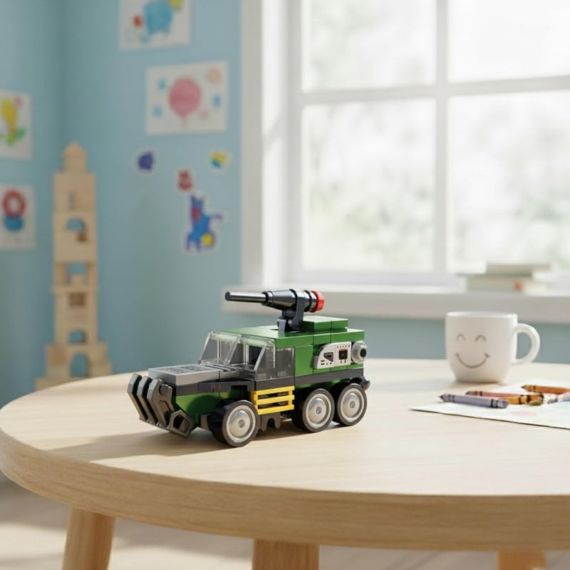 ThinkerPlace 8 in 2 Armored Corps - Machine Gun Armored Vehicle Educational Toy - Image 3
