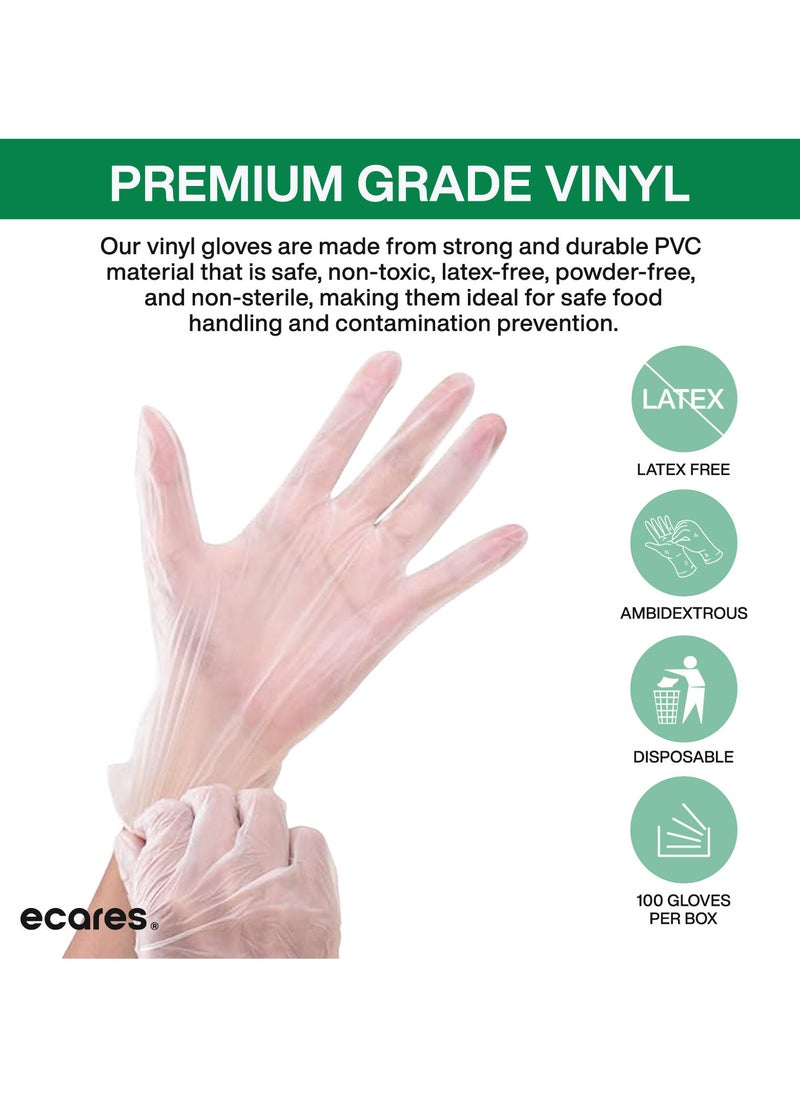 ECARES® Vinyl Gloves, Latex-Free, Powder-Free, Disposable, Durable and Non-Sterile, For Food Prep, Cleaning, Cooking & Multipurpose Use. Clear, Large Size. - pzsku/Z8B6E16AD38C08F44FD64Z/45/_/1734992025/0c73a0fd-81b9-4a19-9a84-e11b2e3348c1