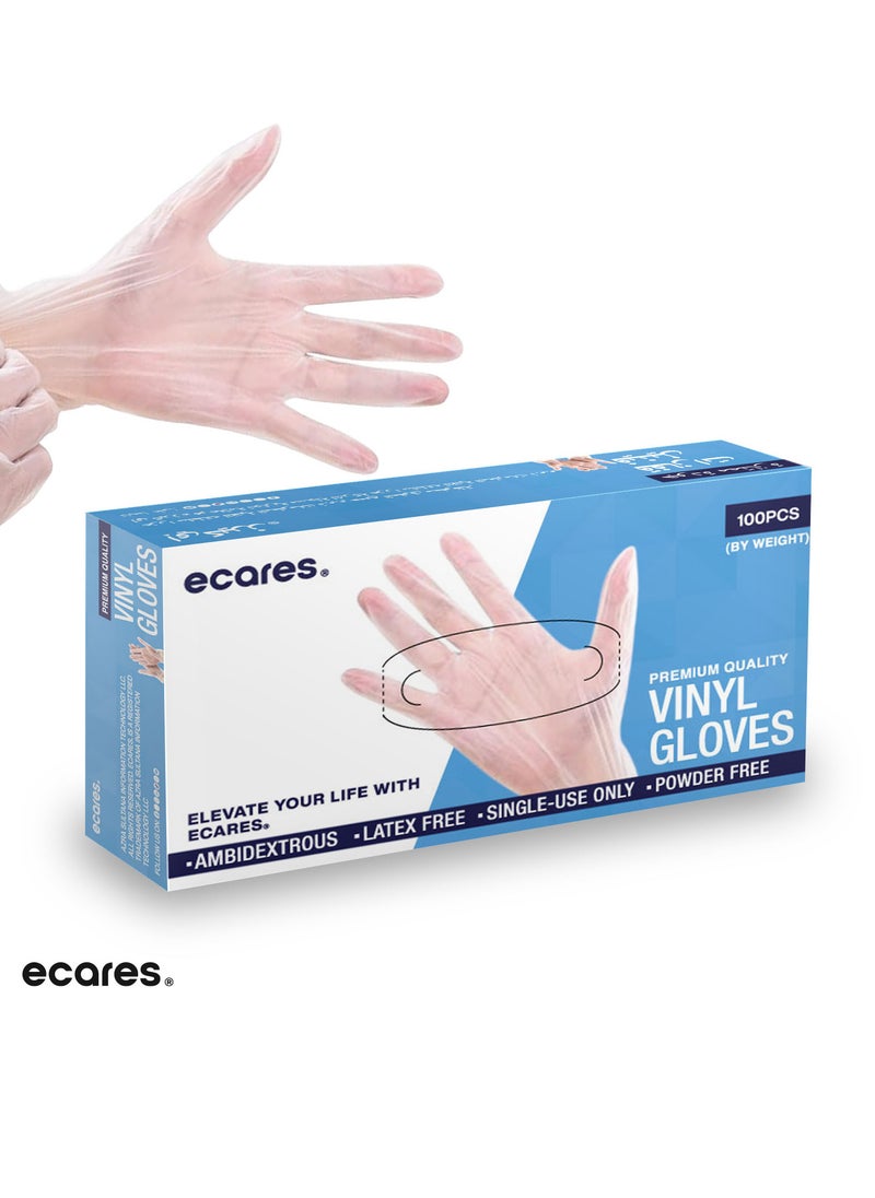 ECARES® Vinyl Gloves, Latex-Free, Powder-Free, Disposable, Durable and Non-Sterile, For Food Prep, Cleaning, Cooking & Multipurpose Use. Clear, Large Size. - pzsku/Z8B6E16AD38C08F44FD64Z/45/_/1734992045/f8b8180f-17c4-40aa-ae30-7bdc0744a2f6