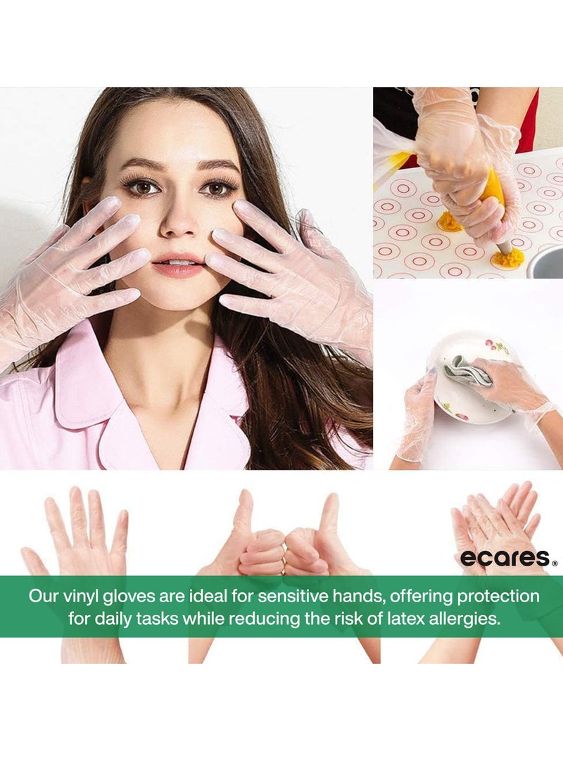 ECARES® Vinyl Gloves, Latex-Free, Powder-Free, Disposable, Durable and Non-Sterile, For Food Prep, Cleaning, Cooking & Multipurpose Use. Clear, Large Size. - pzsku/Z8B6E16AD38C08F44FD64Z/45/_/1734992086/7fb87f5b-9012-4da2-b1e5-3584d319ff1b