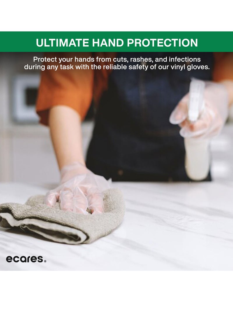 ECARES® Vinyl Gloves, Latex-Free, Powder-Free, Disposable, Durable and Non-Sterile, For Food Prep, Cleaning, Cooking & Multipurpose Use. Clear, Large Size. - pzsku/Z8B6E16AD38C08F44FD64Z/45/_/1734992207/ae92b81e-caa2-4827-b2b6-84fb189b339c