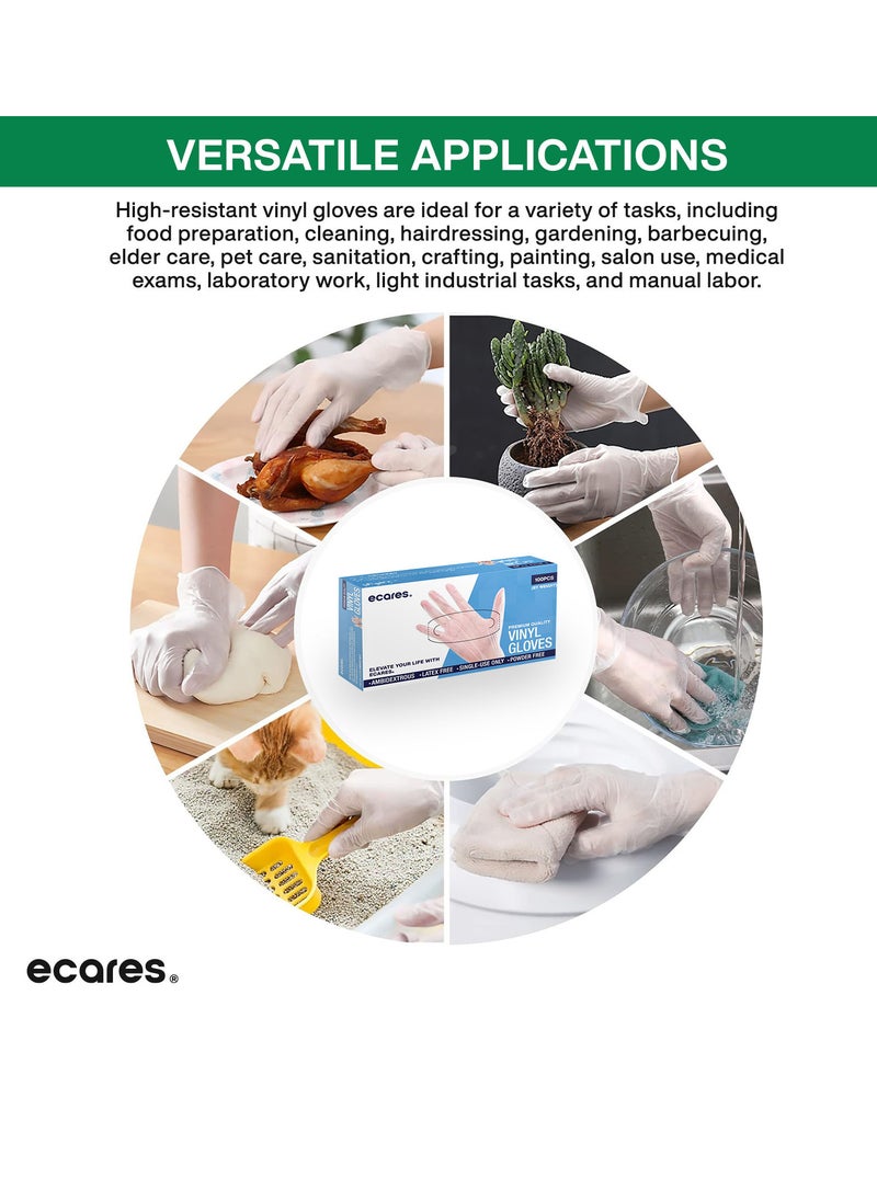 ECARES® Vinyl Gloves, Latex-Free, Powder-Free, Disposable, Durable and Non-Sterile, For Food Prep, Cleaning, Cooking & Multipurpose Use. Clear, Large Size. - pzsku/Z8B6E16AD38C08F44FD64Z/45/_/1734992287/bea00969-d22e-412e-bd89-d39ae00d513c