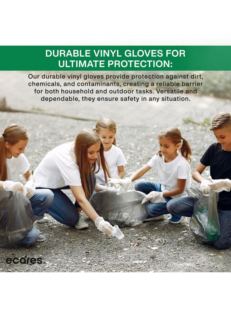 ECARES® Vinyl Gloves, Latex-Free, Powder-Free, Disposable, Durable and Non-Sterile, For Food Prep, Cleaning, Cooking & Multipurpose Use. Clear, Large Size. - pzsku/Z8B6E16AD38C08F44FD64Z/45/_/1734992448/204ea947-5e18-4e03-a920-a269472430ec