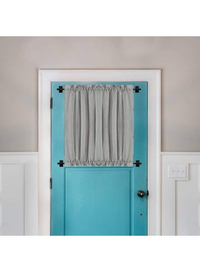 H.VERSAILTEX HVERSAILTEX 2 Pack Magnetic Curtain Rods for Metal Doors Top and Bottom MultiUse Adjustable Appliances for Iron and Steel Place Petite Ball Ends 16 to 28 Inch 12 Inch Diameter Black - Image 5