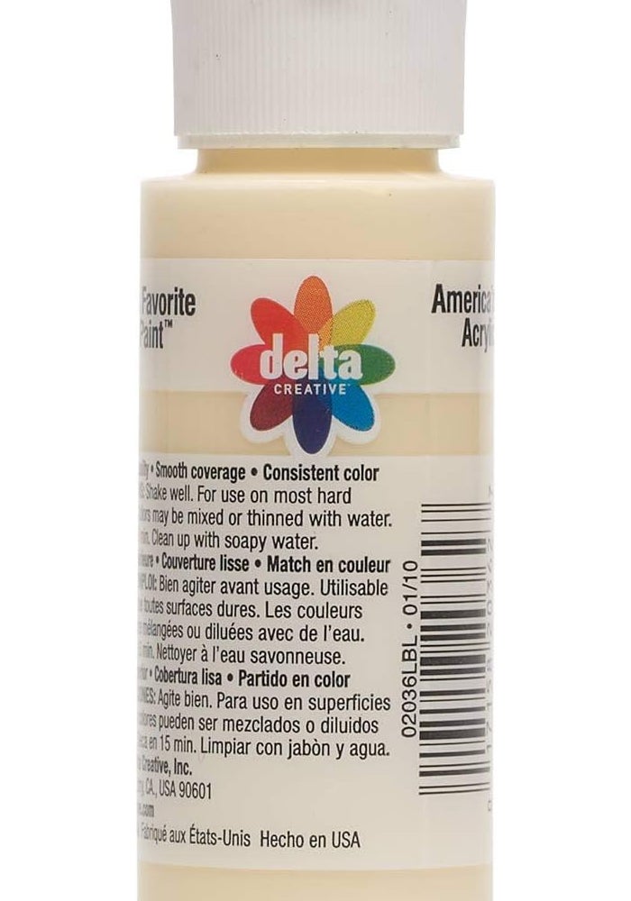 Delta Creative Ceramcoat Acrylic Paint - 2oz Ivory - Image 2