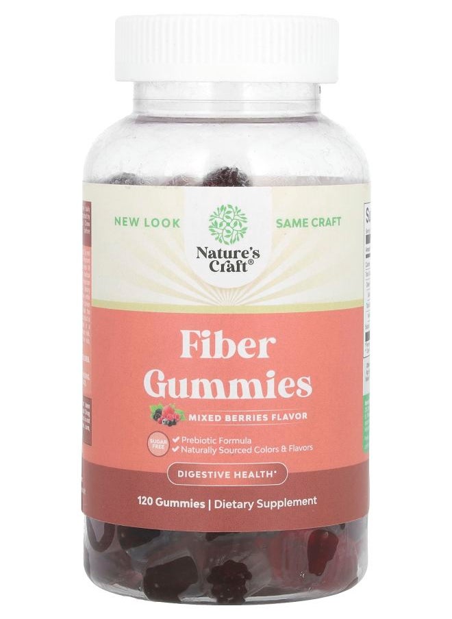 Nature's Craft Fiber Gummies Mixed Berries 120 Gummies 
