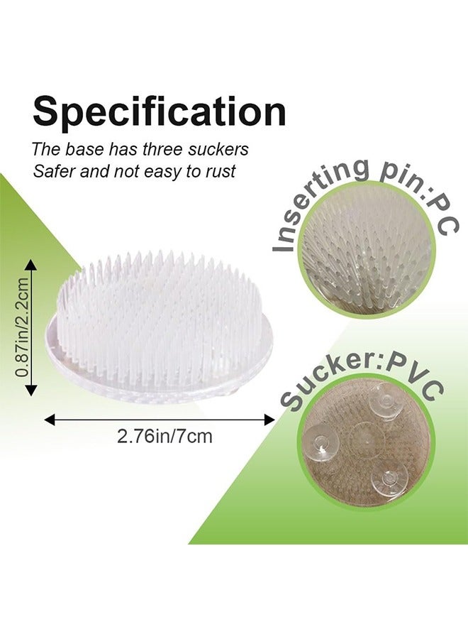 HS 3PCS Flower Frogs Plastic Floral Vase Round Clear Arranger Tool Pin Holder Japanese Arranging Plant Decoration Fixed Supplies With Bottom Home DIY Craft - Image 2