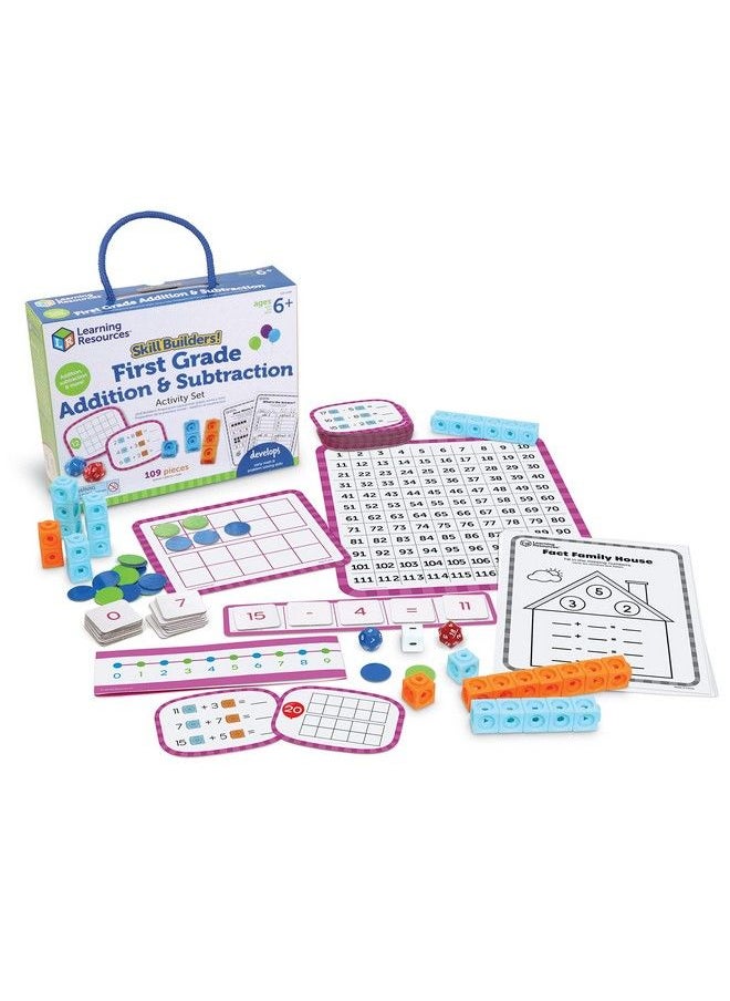 Learning Resources - Skill Builders! 1St Grade Addition & Subtraction Homeschool Curriculum First Grade Learning Games First Grade Learning Materials 109 Pieces Age 6+ - Image 1