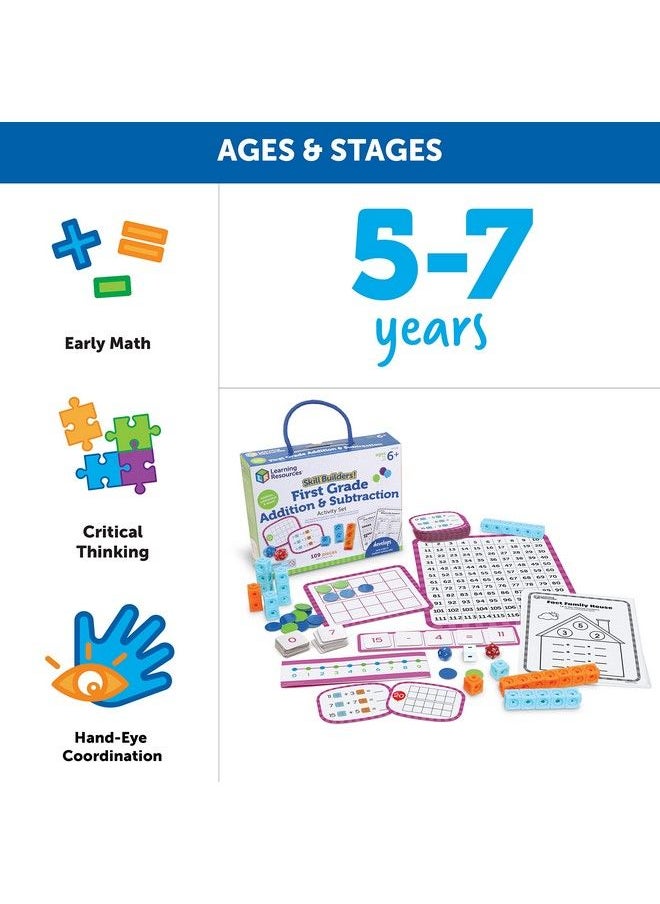 Learning Resources - Skill Builders! 1St Grade Addition & Subtraction Homeschool Curriculum First Grade Learning Games First Grade Learning Materials 109 Pieces Age 6+ - Image 1