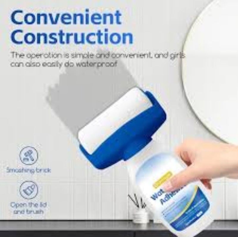 Obedient Obedient Waterproof Coating Sealant Agent, Transparent Leak-Free Glue With Roller, Invisible Repair Home Roof Adhesive, Pack of 1  - Image 2