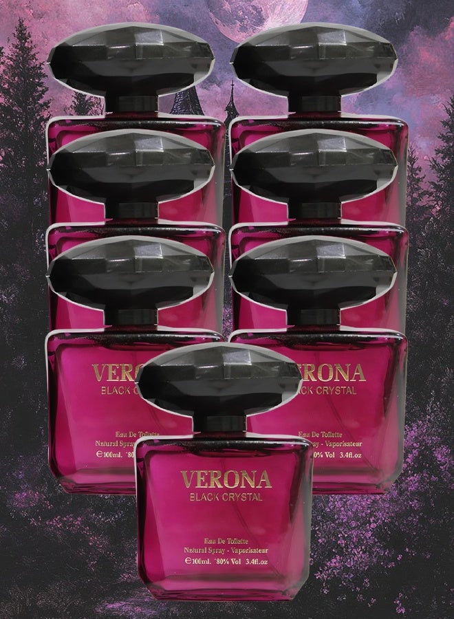 تي أر آي 7 قطع عطر فيرونا بلاك كريستال للنساء 100 مل - Image 1