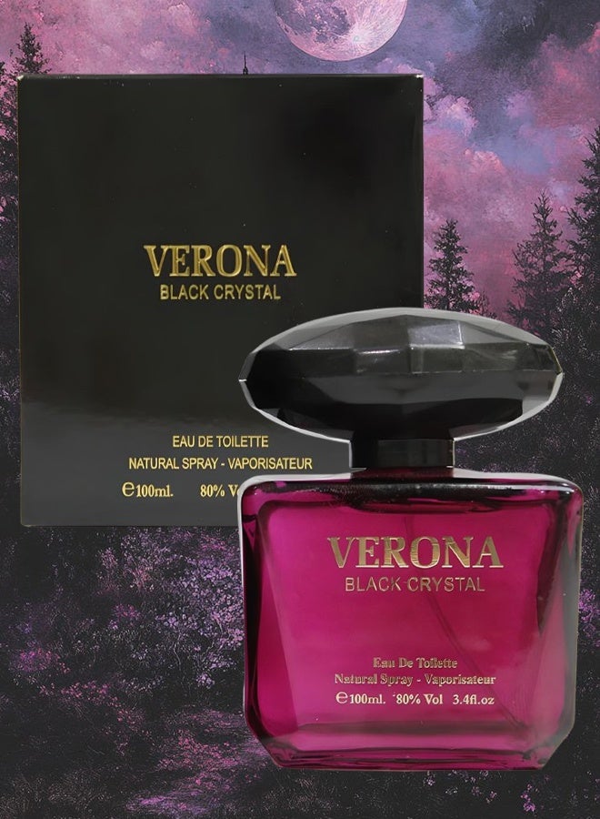 تي أر آي 7 قطع عطر فيرونا بلاك كريستال للنساء 100 مل - Image 2