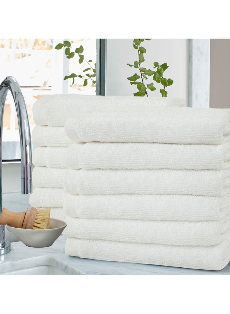 Bliss Casa 100% Combed Cotton Washcloths (12 Pack, 30 x 30 CM) - 500 GSM Washcloth, Face towel Set Highly Absorbent Quick Dry and Soft Towels - Image 3