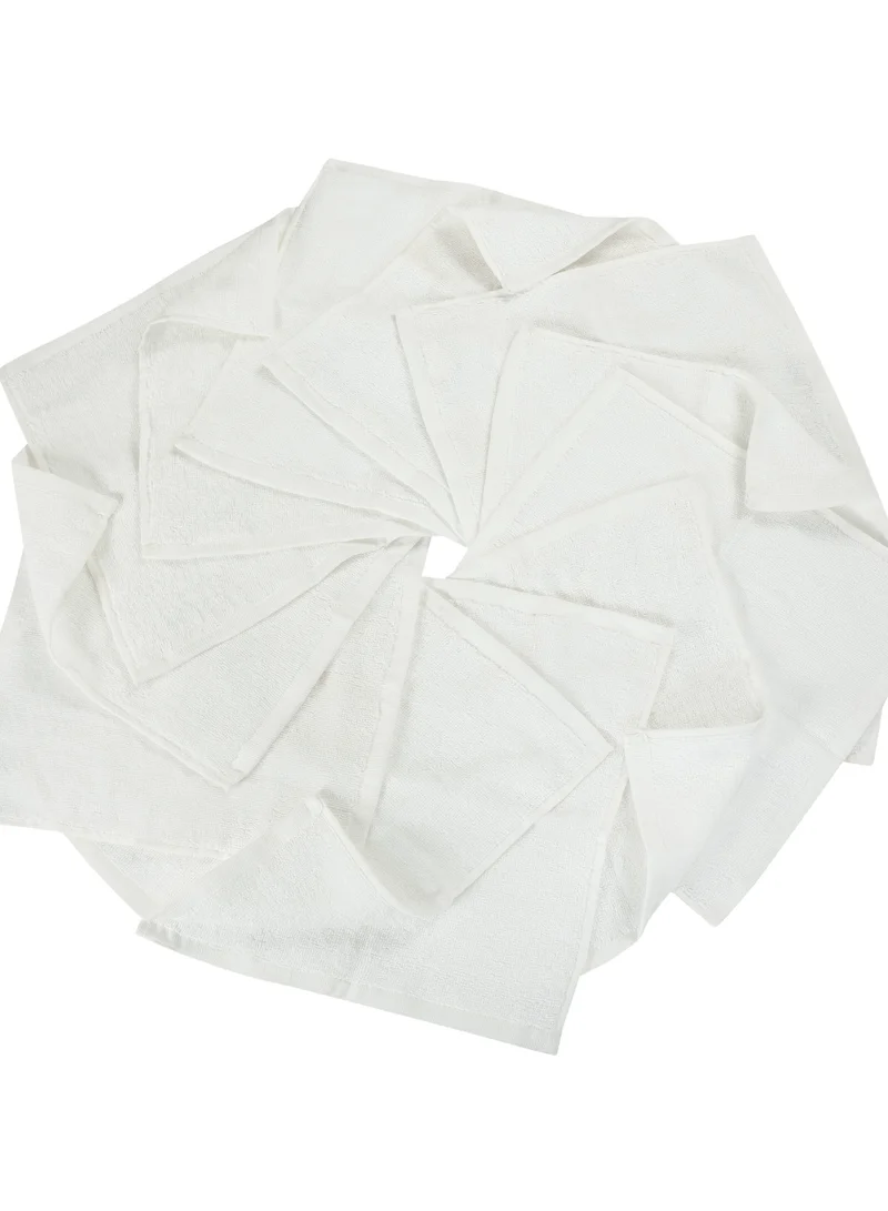 Bliss Casa Bliss Casa 100% Combed Cotton Washcloths (12 Pack, 30 x 30 CM) - 500 GSM Washcloth, Face towel Set Highly Absorbent Quick Dry and Soft Towels
