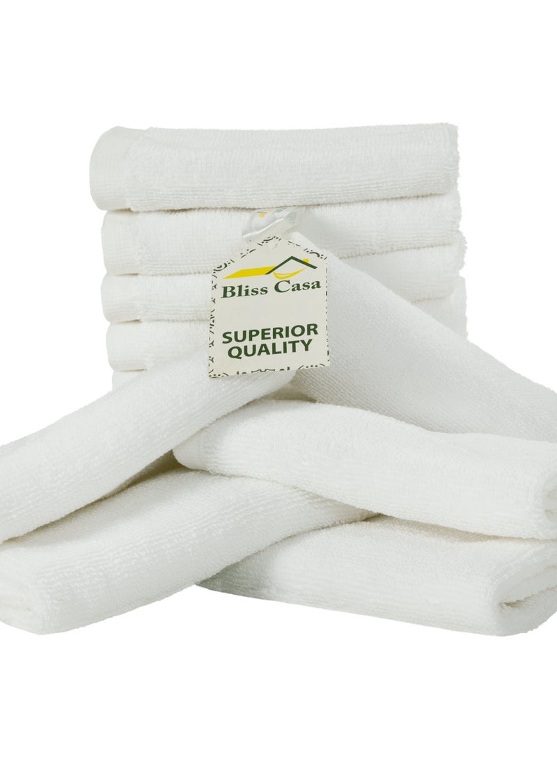 Bliss Casa 100% Combed Cotton Washcloths (12 Pack, 30 x 30 CM) - 500 GSM Washcloth, Face towel Set Highly Absorbent Quick Dry and Soft Towels - Image 1