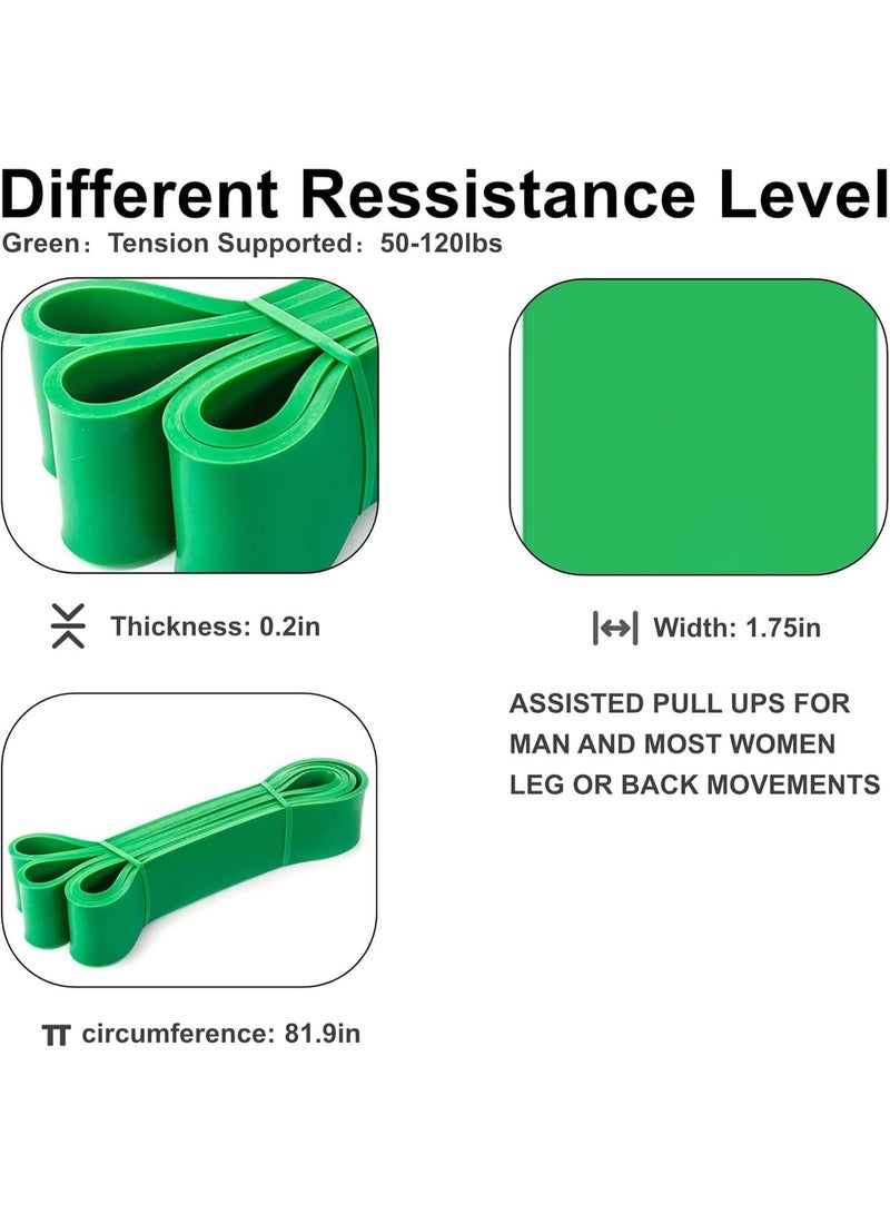 Powerband - Resistance Bands for Exercise - Elastic Band for Pull-ups, Fitness, and Strength Training - Green - Image 2
