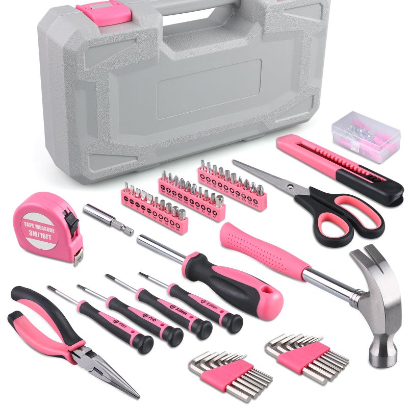 WINNER 150-Piece Pink Color All-Purpose Household Tool Kit in Toolbox Storage Case, Perfect for Women, Ladies and Girls with General Home Repairs, DIY Project, Garage, Office and College Dormitory Use - Image 2