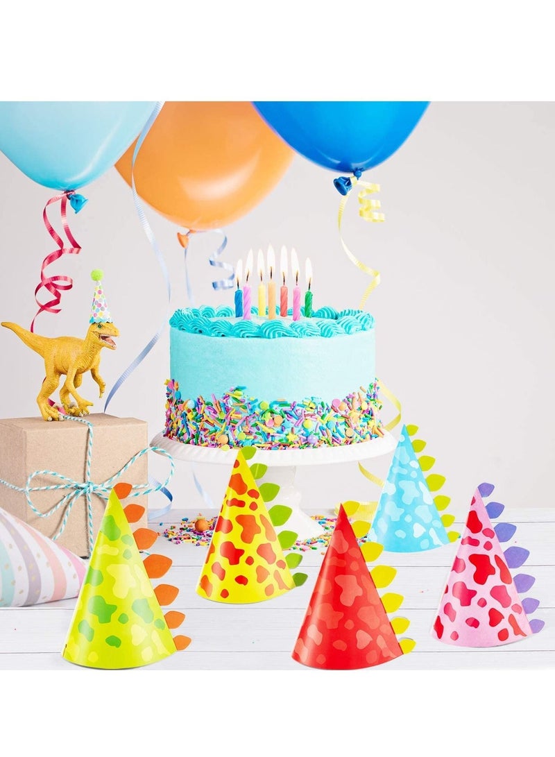 NIBEMINENT 20Pcs Colorful Party Hats, Dinosaur Themed Birthday 5 Styles Kids Fun Celebration Kit Supplies Decorations for Group Activities, Games - Image 2
