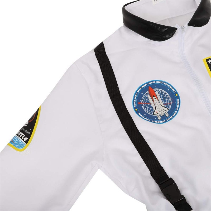 Zhitunemi Astronaut Costume for Women Dress Up Clothes Space Fancy Jumpsuit Cosplay Onesie Costume White-M - Image 4